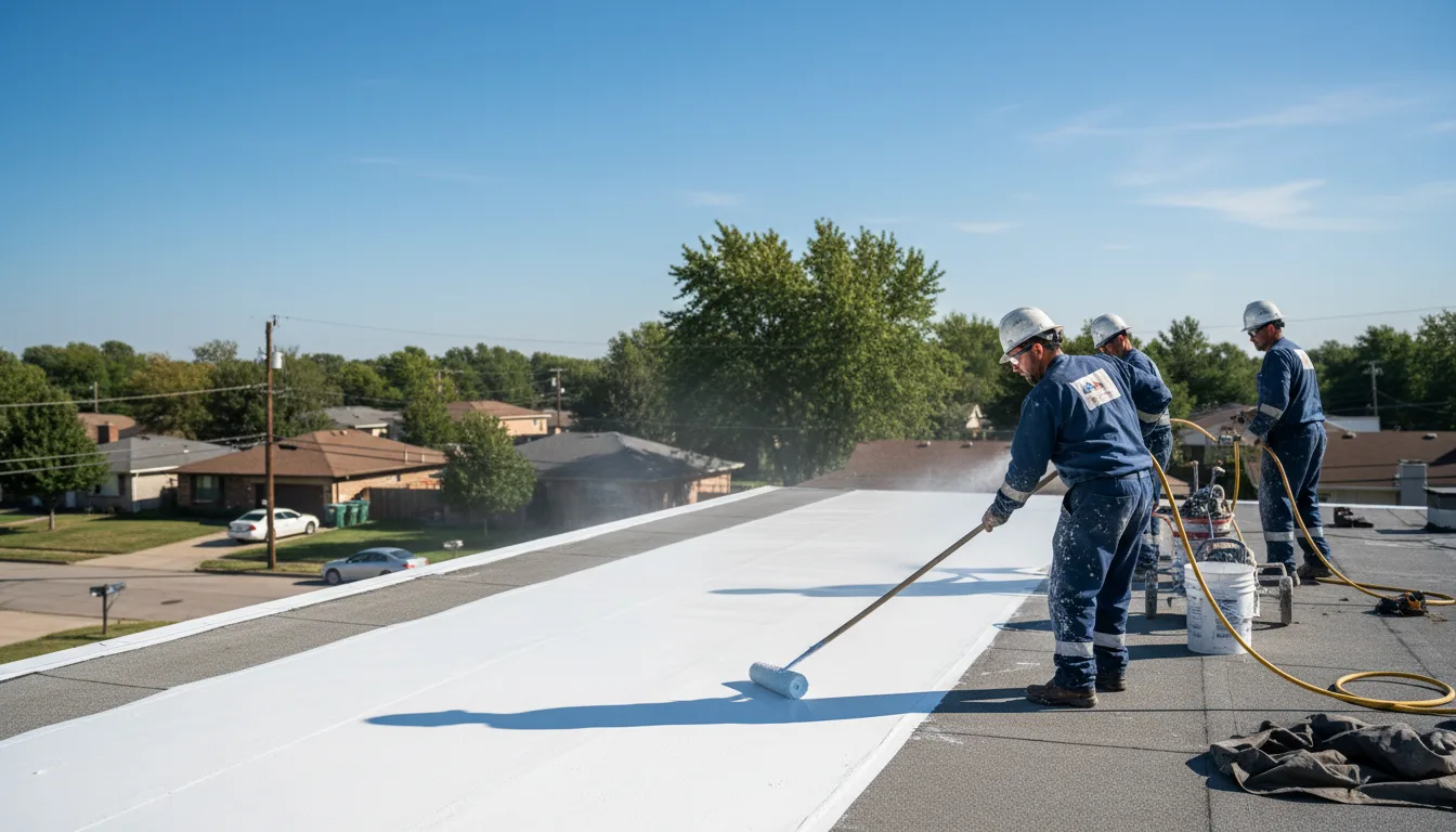 Commercial roof coating in Gays, IL near me